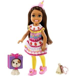 Barbie Club Chelsea Dress-Up Doll (6-inch) in Cake Costume nwt birthday